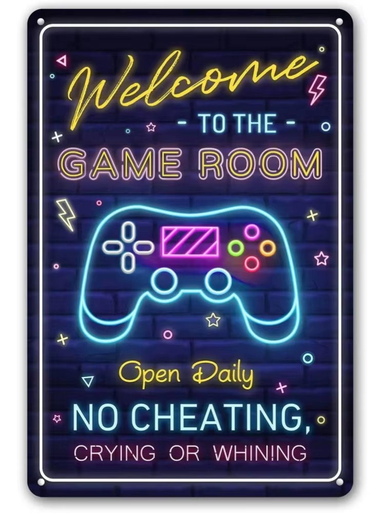 Retro Gaming Us - Man Cave Decor Welcome To The