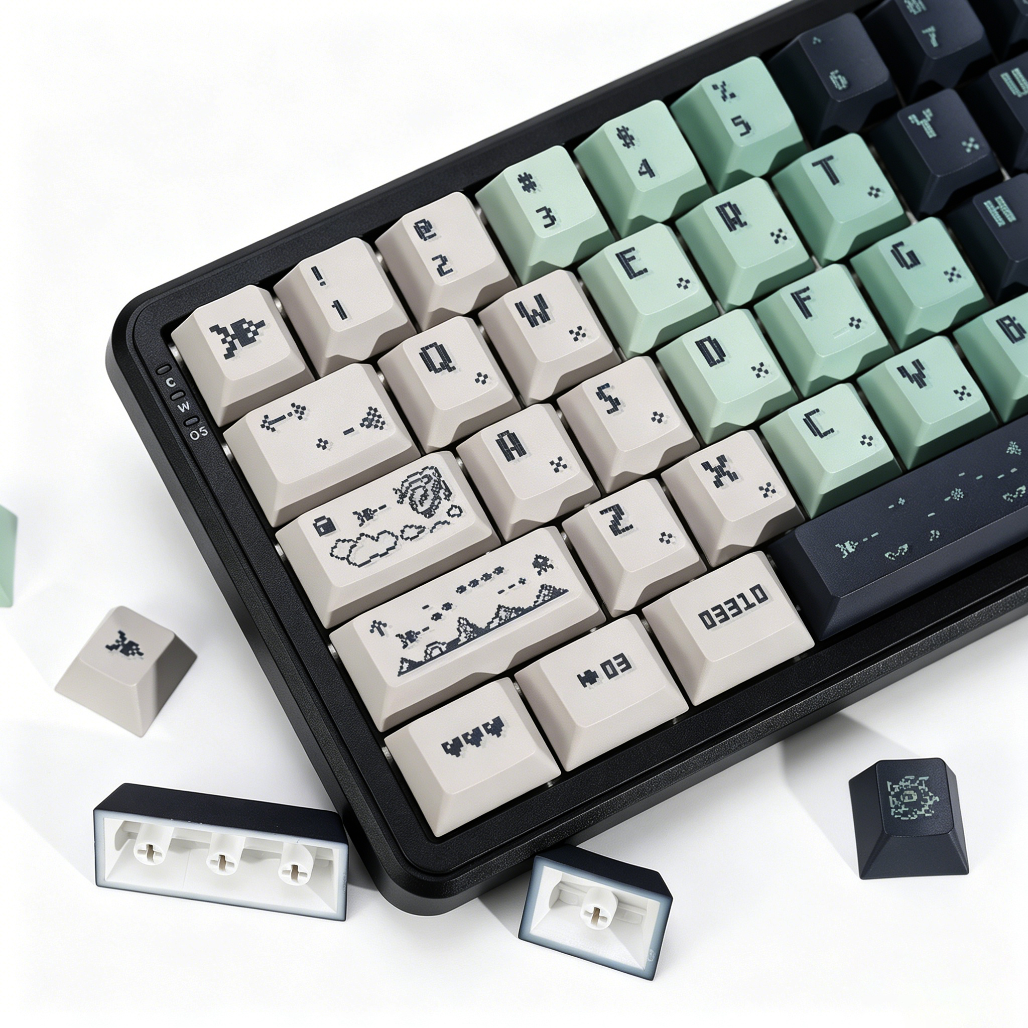 KBDiy Space Impact Keycaps Ret - Retro Gaming Space ulasan dan harga