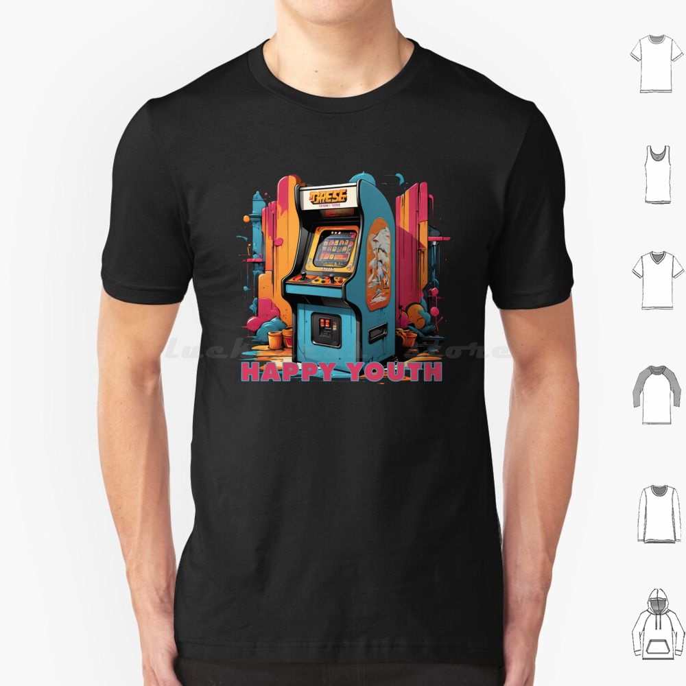 Happy Youth-Arcade T Shirt Men - Retro Gaming Video ulasan dan harga