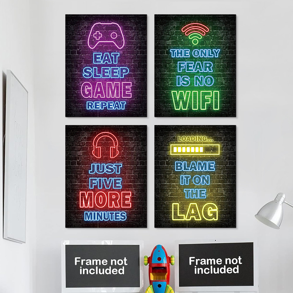  Style Wall Mural Sticker Abst - Background Retro Gaming ulasan dan harga