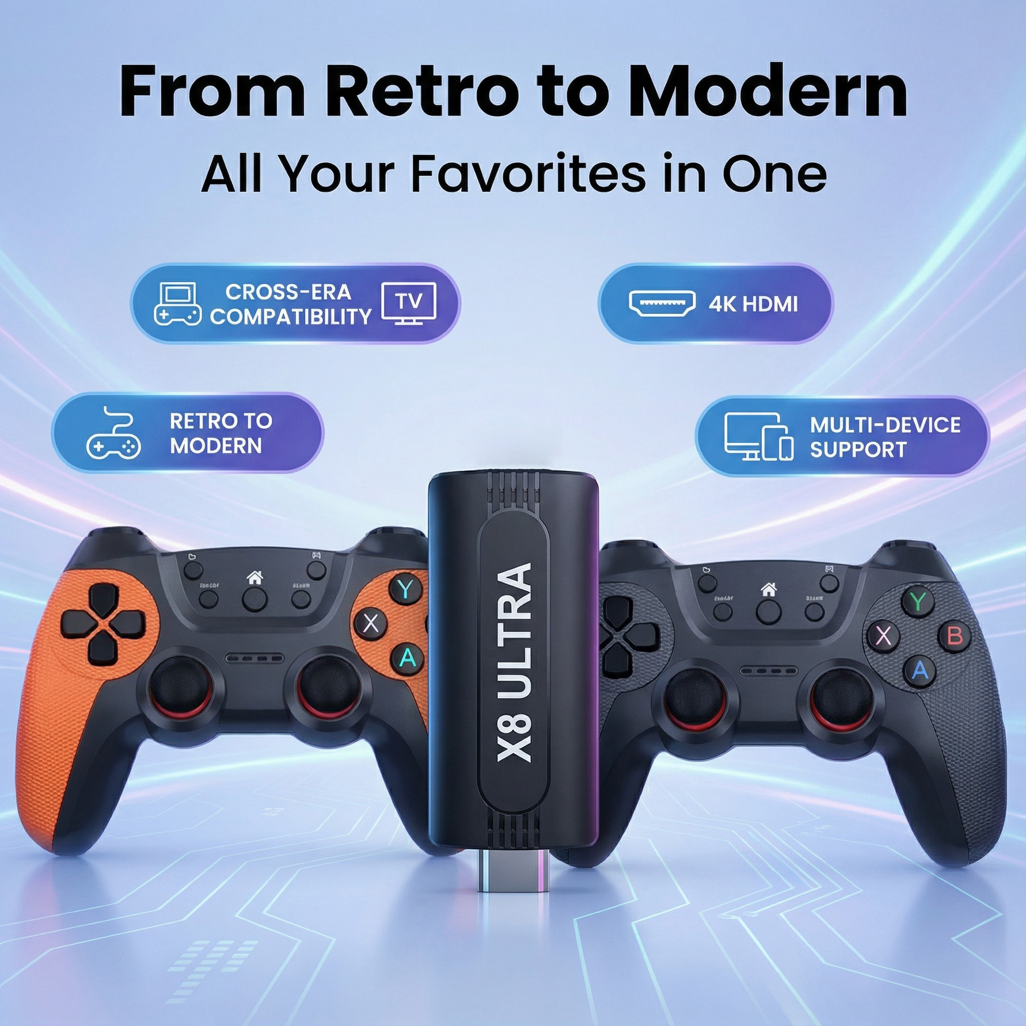X8 Ultra Wireless Game Stick 1 - Retro X8 Gaming Console ulasan dan harga