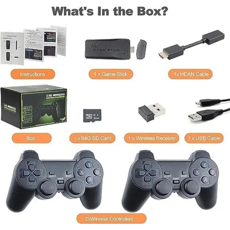 4K Wireless Retro Game Console - Retro Gaming Hdmi Stick ulasan dan harga